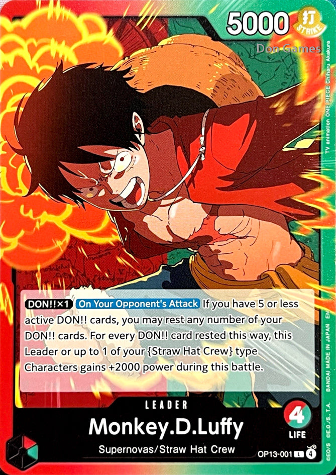 OP13-001 Monkey. D. Luffy Leader Card