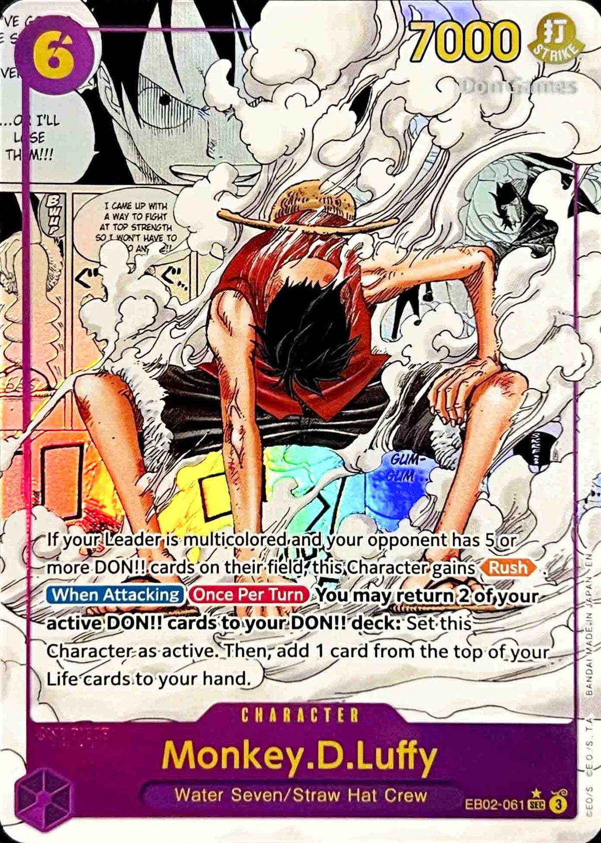Title Cards Ruff Ruff EB02-061 Monkey. D. Luffy Character Card Manga Alternate Art – Don Games