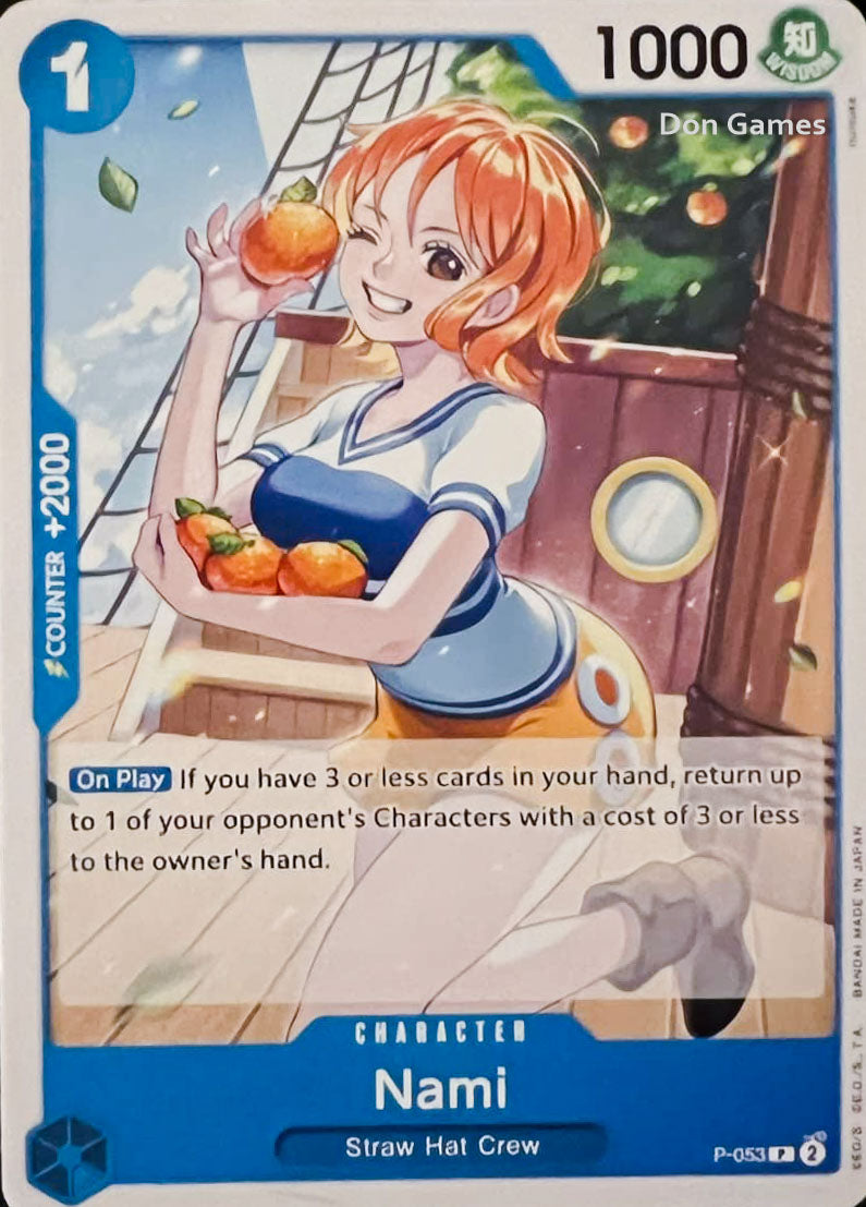 P-053 Nami Character Card Promo