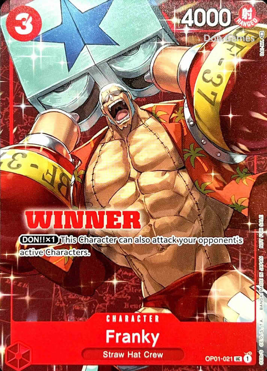 OP01-021 Franky Character Card Alternate Art Winner Promo