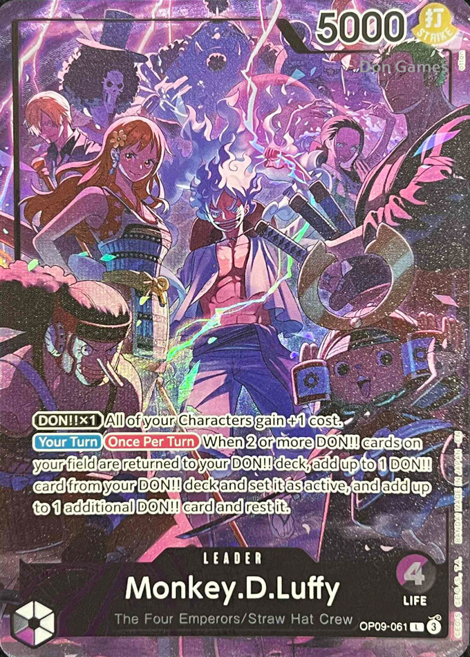 OP09-061 Monkey. D. Luffy Leader Card Alternate Art English 2nd Anniversary