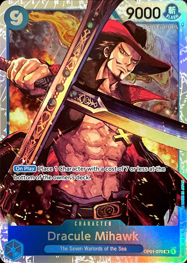 OP01-070 Dracule Mihawk Character Card PRE ERRATA – Don Games