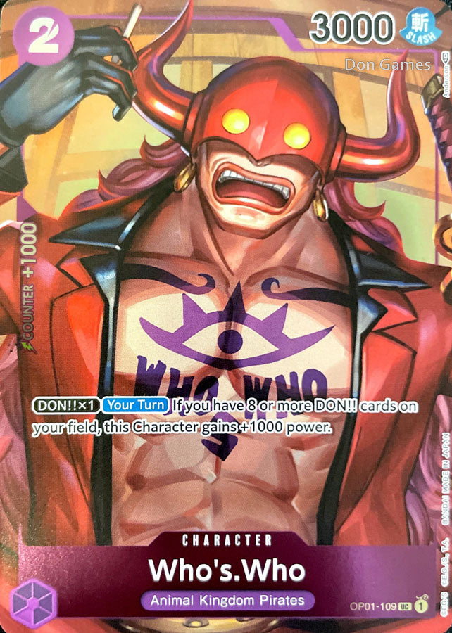 OP01-109 Who's. Who Character Card Alternate Art