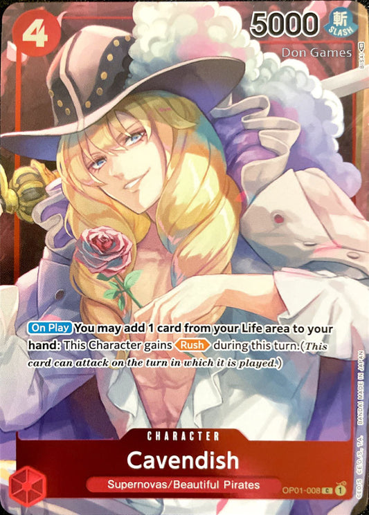 OP01-008 Cavendish Character Card Alternate Art