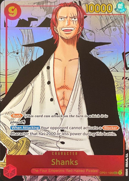 OP01-120 Shanks Character Card Manga Alternate Art