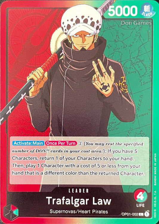 OP01-002 Trafalgar Law Leader Card