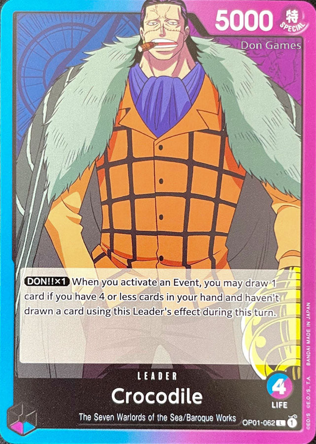 OP01-062 Crocodile Leader Card