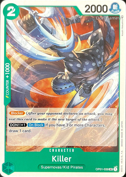 OP01-039 Killer Character Card