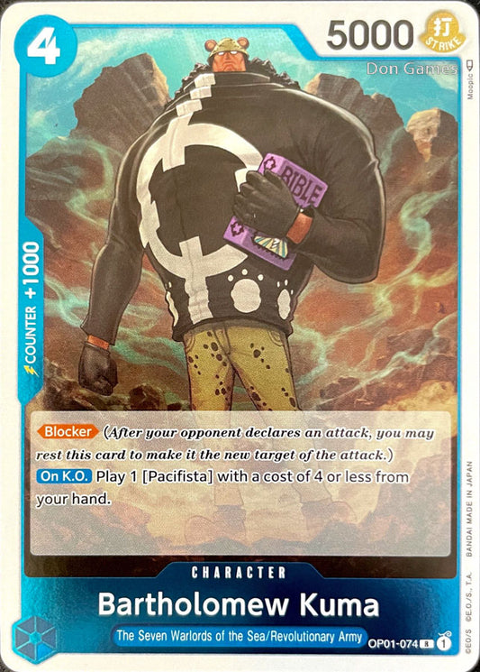 OP01-074 Bartholomew Kuma Character Card