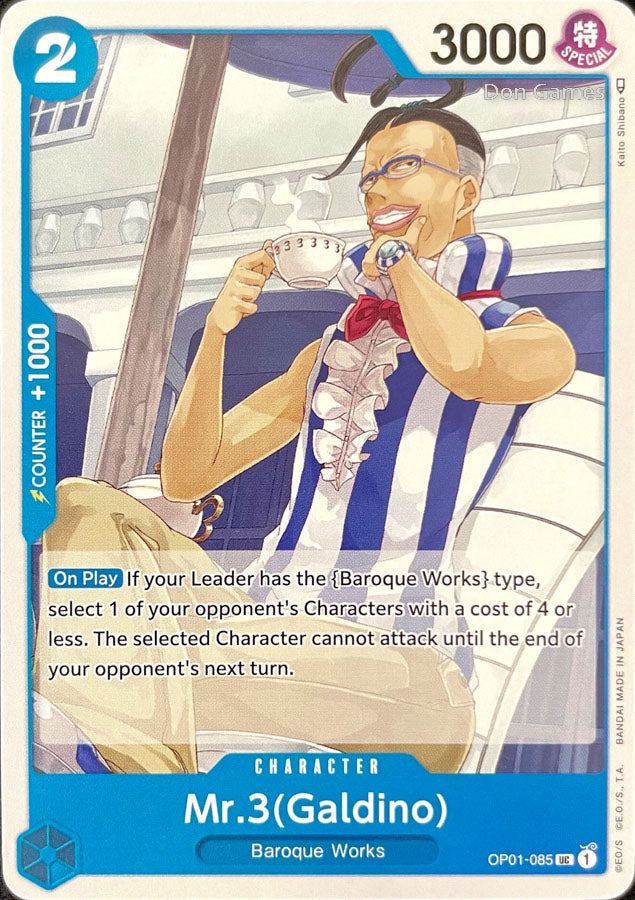 OP01-085 Mr. 3 (Galdino) Character Card