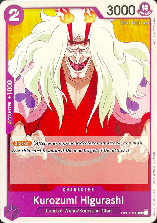OP01-100 Kurozumi Higurashi Character Card