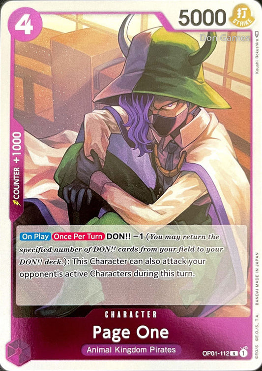 OP01-112 Page One Character Card