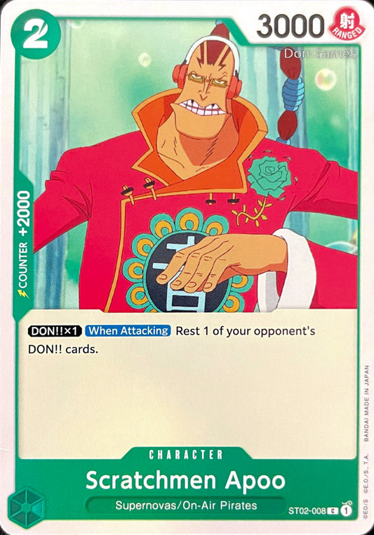 ST02-008 Scratchmen Apoo Character Card