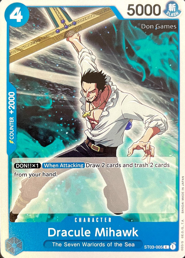 ST03-005 Dracule Mihawk Character Card