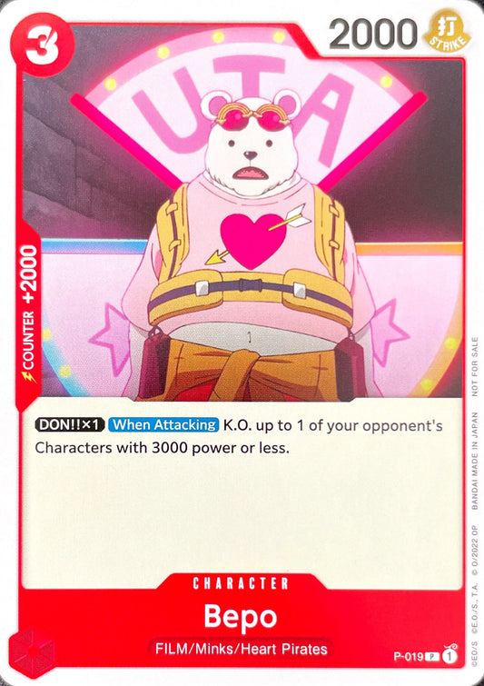 P-019 Bepo Character Card Promo