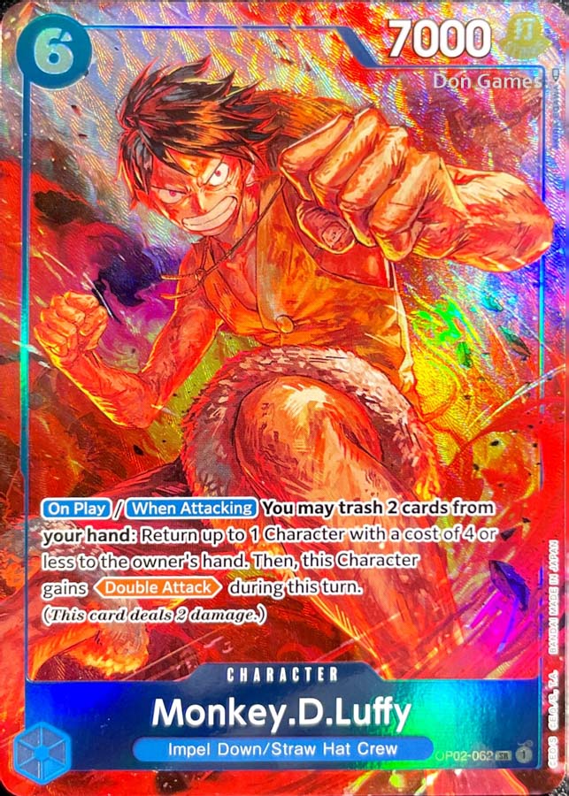 One Piece Tcg Carta Monkey D Luffy - Op02-041 - Rara - Holo | Cuotas Sin Interés - Foto 11