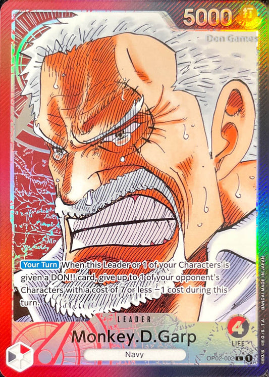 OP02-002 Monkey. D. Garp Leader Card Alternate Art PRE-ERRATA