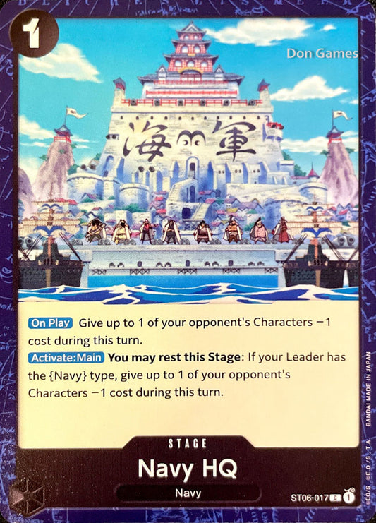 ST06-017 Navy HQ Stage Card