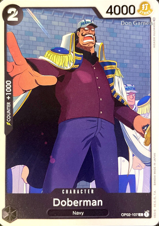 OP02-107 Doberman Character Card