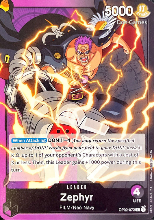 OP02-072 Zephyr Leader Card