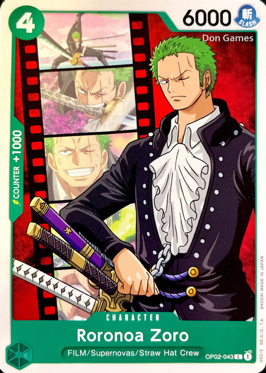 OP02-043 Roronoa Zoro Character Card