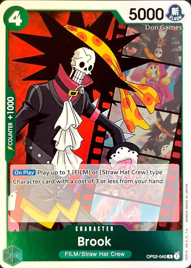 Brook Red Card OP02-040 Brook Character Card – Don Games