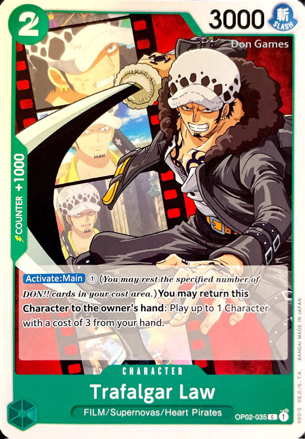 OP02-035 Trafalgar Law Character Card