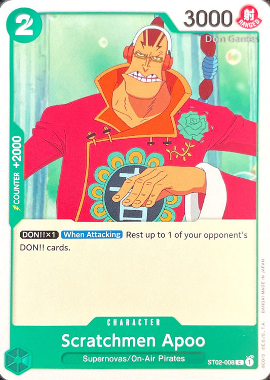 ST02-008 Scratchmen Apoo Character Card Revised Version